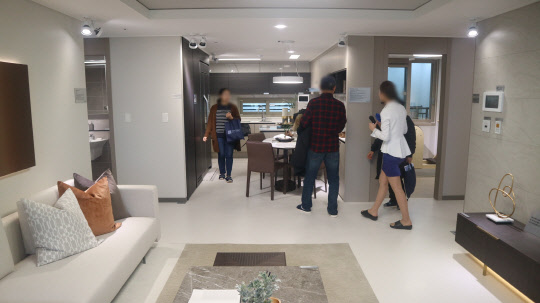 꿈의숲 한신더휴 전용면적 75㎡ 유니트. <이상현 기자>